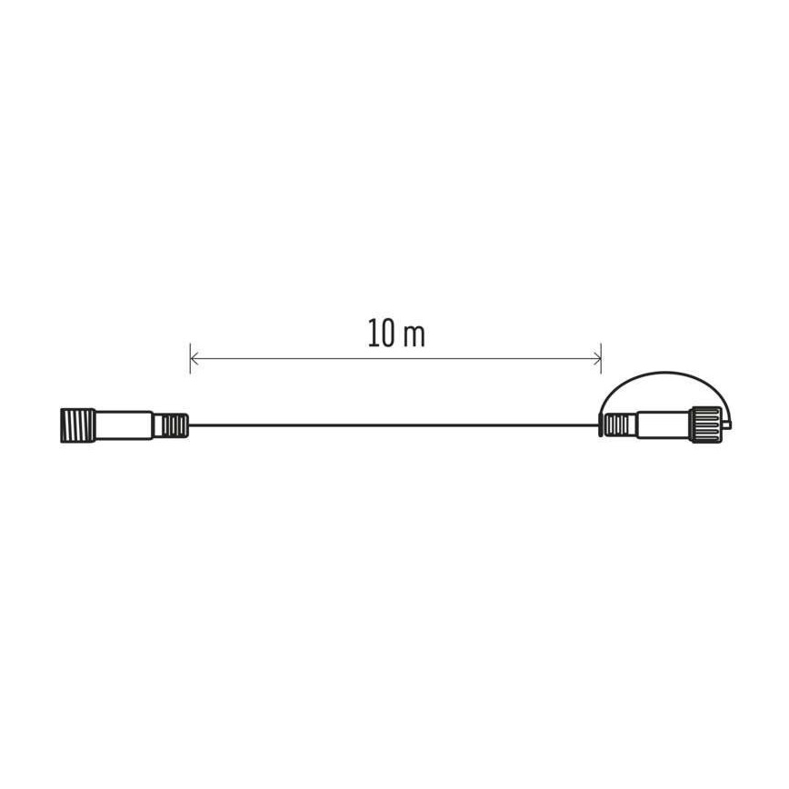 Zunanji podaljšni kabel za povezovalne verige 10 m IP44, bel