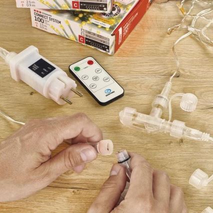 Zunanji prozoren podaljšni kabel za verige luči 10m IP44