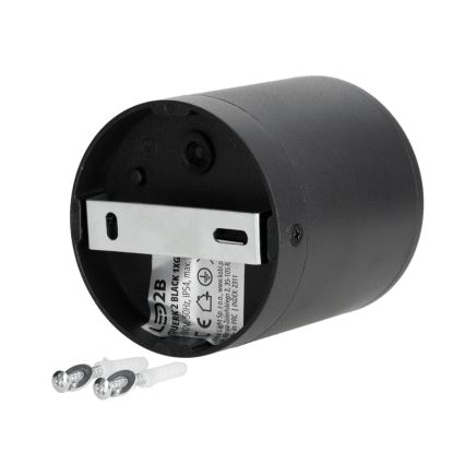Zunanji reflektor 1xGU10/35W/230V IP54 okrogla črna