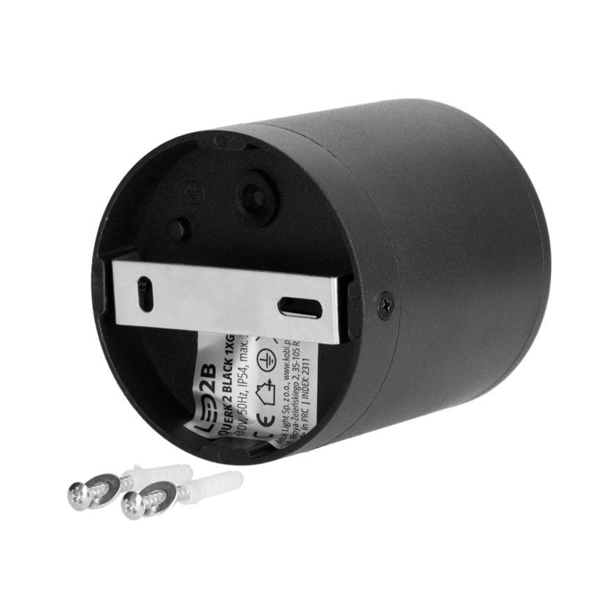 Zunanji reflektor 1xGU10/35W/230V IP54 okrogla črna