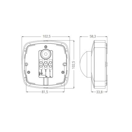 Zunanji senzor gibanja 360° IP65
