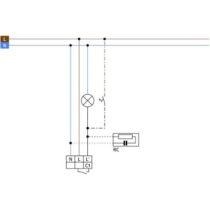 Zunanji senzor gibanja LC-CLICK 140° IP44 črna