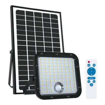 Zunanji solarni reflektor s senzorjem LED/30W/6,4V 4000K IP65 6000 mAh + Daljinski upravljalnik