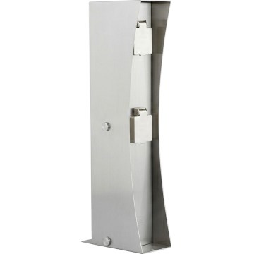 Zunanji steber z dvema SCHUKO vtičnicama, 230 V, IP44, matiran krom