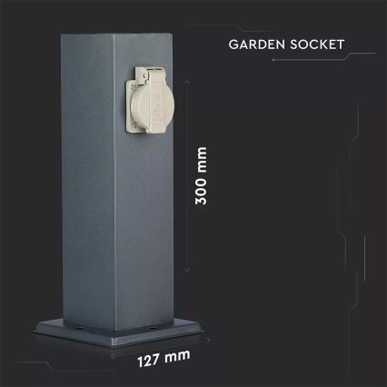 Zunanji stebriček z vtičnicami SCHUKO 2Z 230V IP44