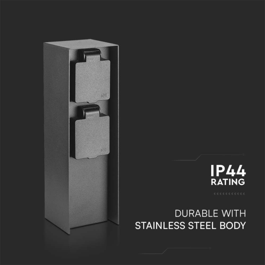 Zunanji stebriček z vtičnicami 2Z 230V IP44