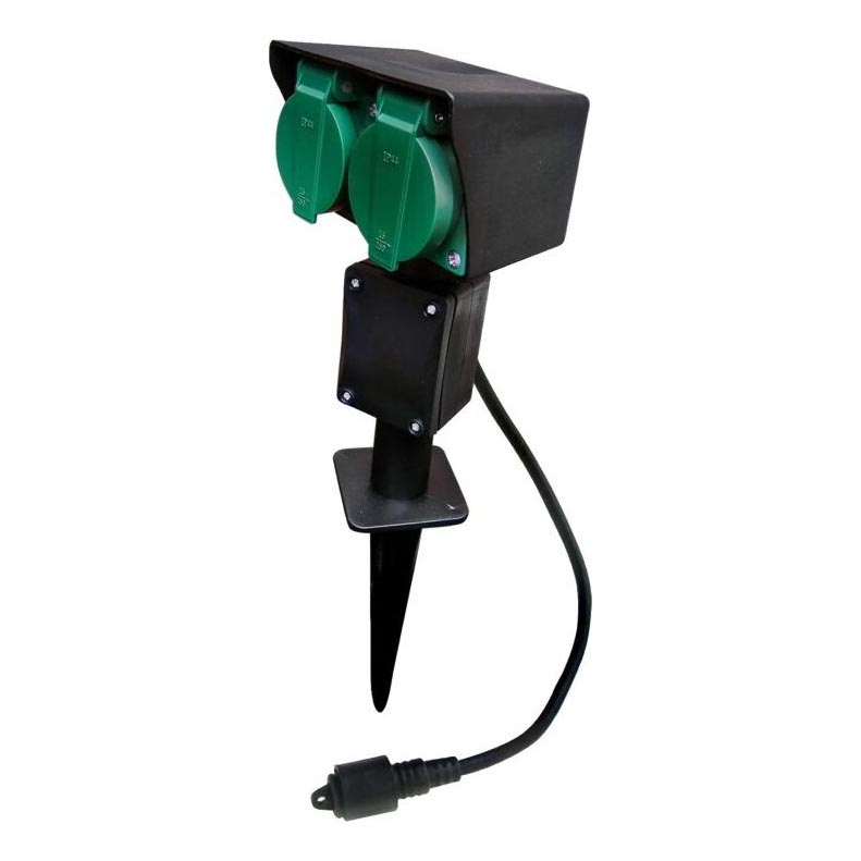 Zunanji stebriček z vtičnicami EASY CONNECT 2Z 3600W/230V IP44 zelena