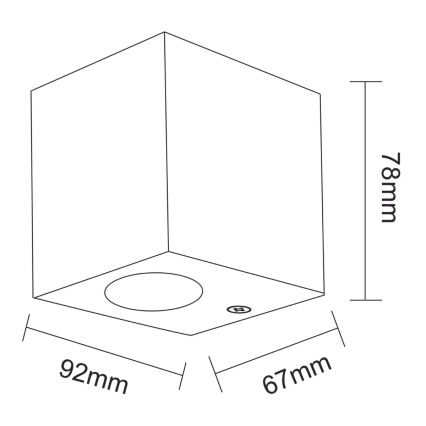 Zunanji stenski reflektor BOSTON 1xGU10/10W/230V IP44