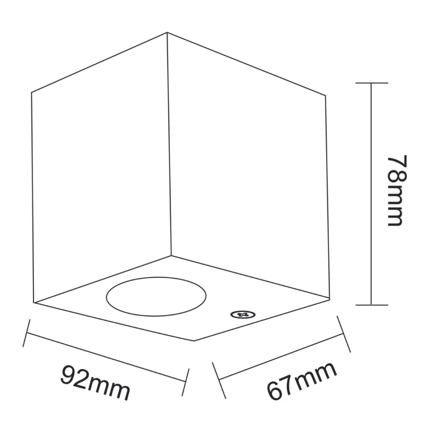 Zunanji stenski reflektor BOSTON 1xGU10/10W/230V IP44
