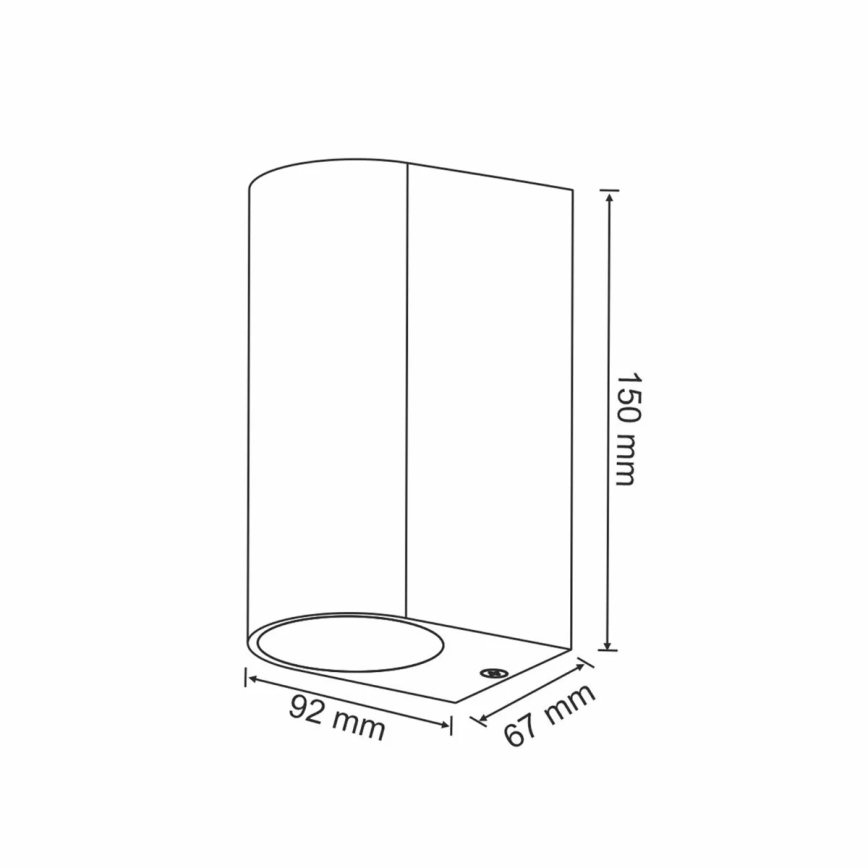 Zunanji stenski reflektor BOSTON 2xGU10/10W/230V IP44