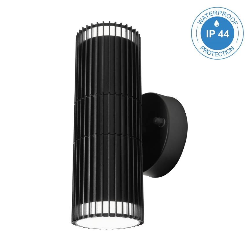 Zunanji stenski reflektor LANTHEA 2xGU10/11W/230V IP44 črna